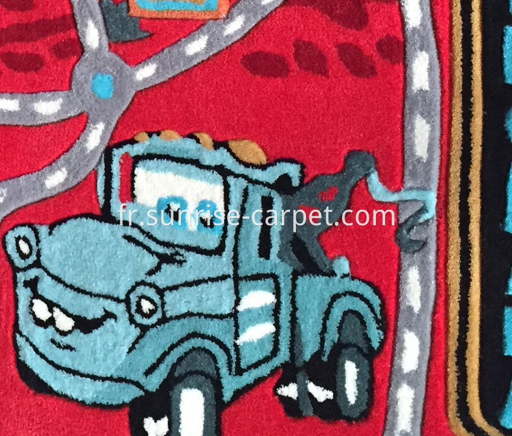 Acrylic Hand Tufted Carpet with Disney Cars Design